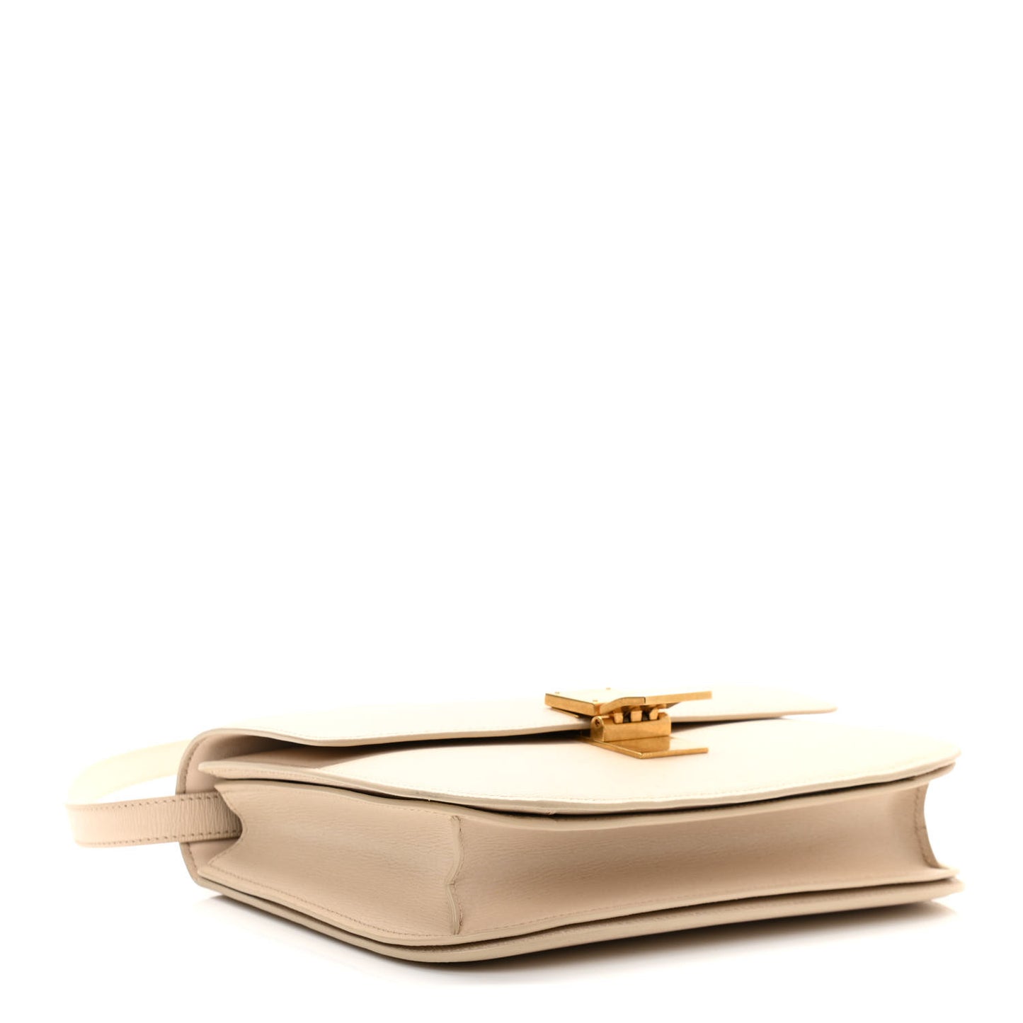 Liege Calfskin Medium Classic Box Flap Bag Powder