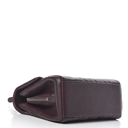 Chanel Shiny Sheepskin Quilted Small Trapezio Flap Dark Burgundy 4 of 11