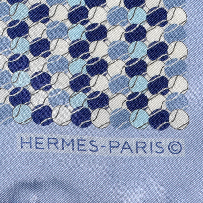 Hermes Silk Tenue De Balle Pocket Square Ciel Bleu Bleu Nuit 2 of 3
