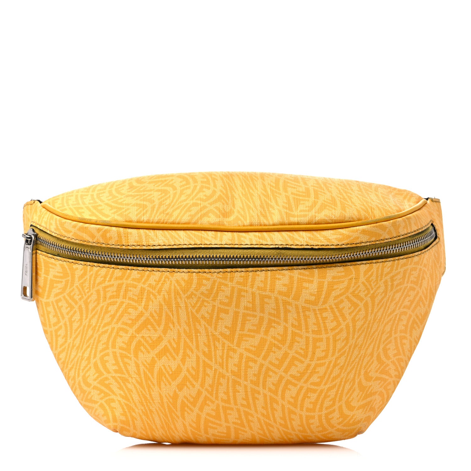 Fendi X SARAH COLEMAN Glazed Fabric Vitello Grace Light Micro FF Vertigo Belt Bag Mimosa 1 of 12