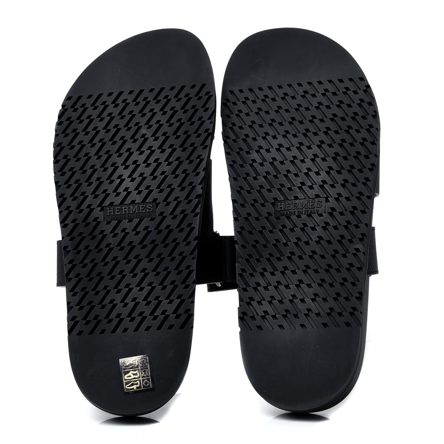 Hermes Epsom Mens Chypre Sandals 44 Black 3 of 5