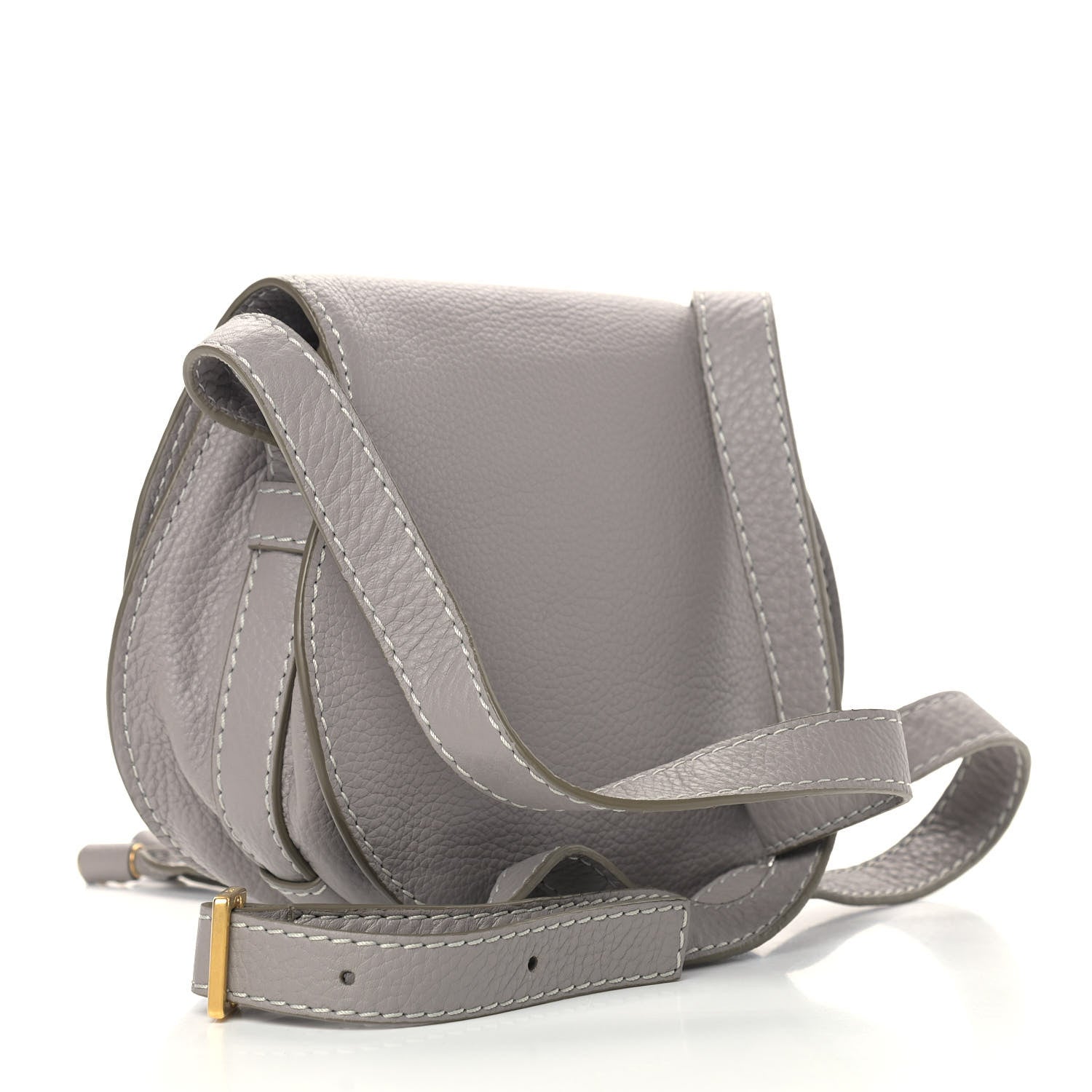 Chloe Calfskin Mini Marcie Round Crossbody Bag Cashmere Grey 3 of 10
