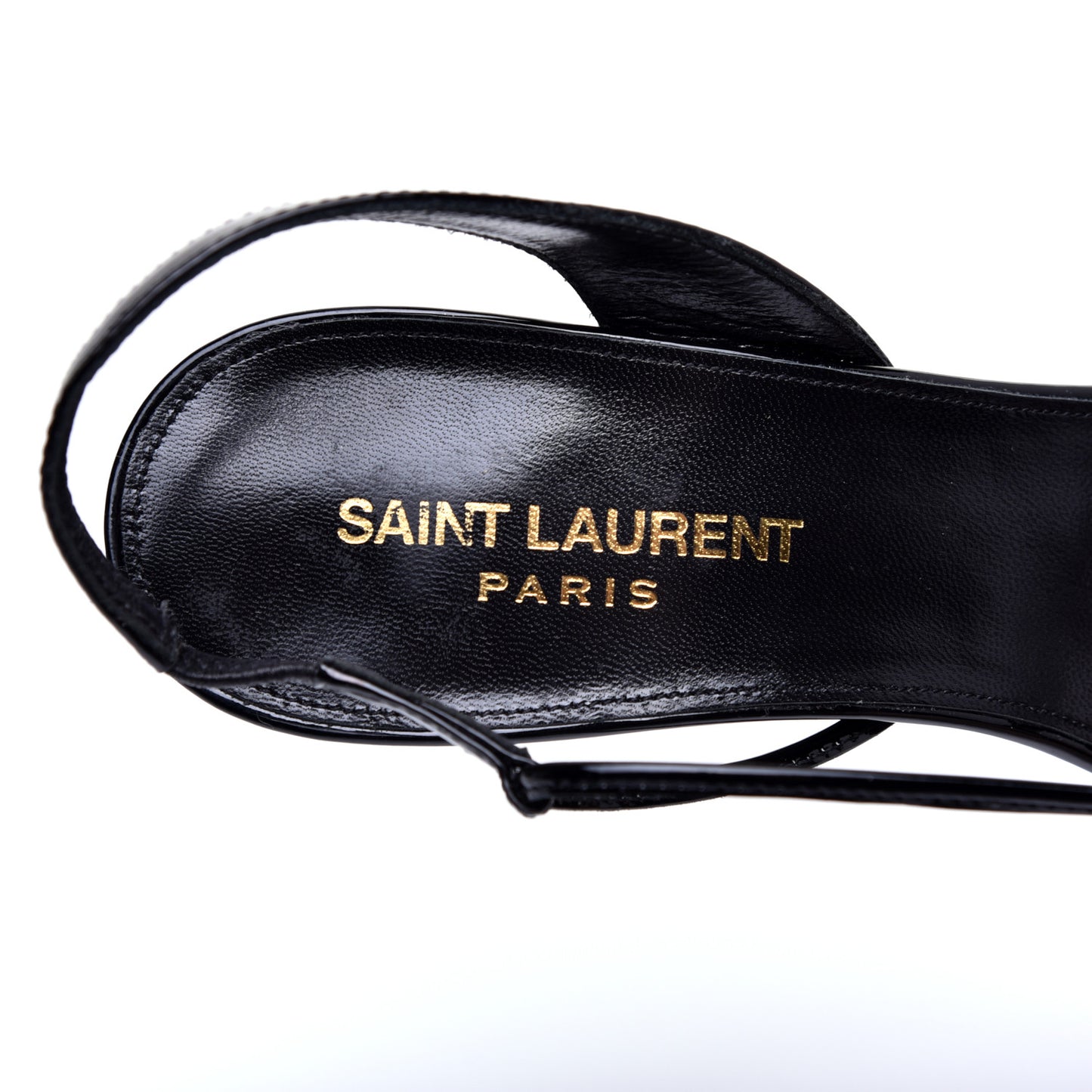 Patent Calfskin Anouk 110 Sandals 38.5 Black