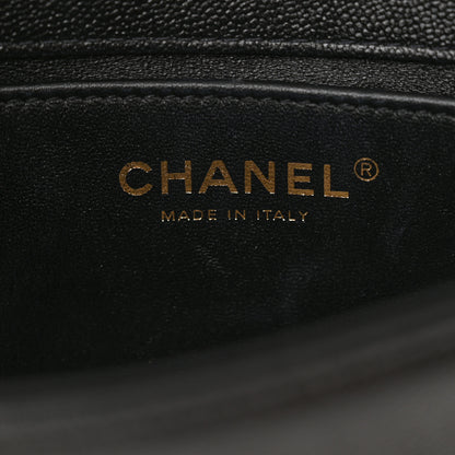 Chanel Caviar Quilted Small Chain Around Boy Messenger Bag Black 6 of 10