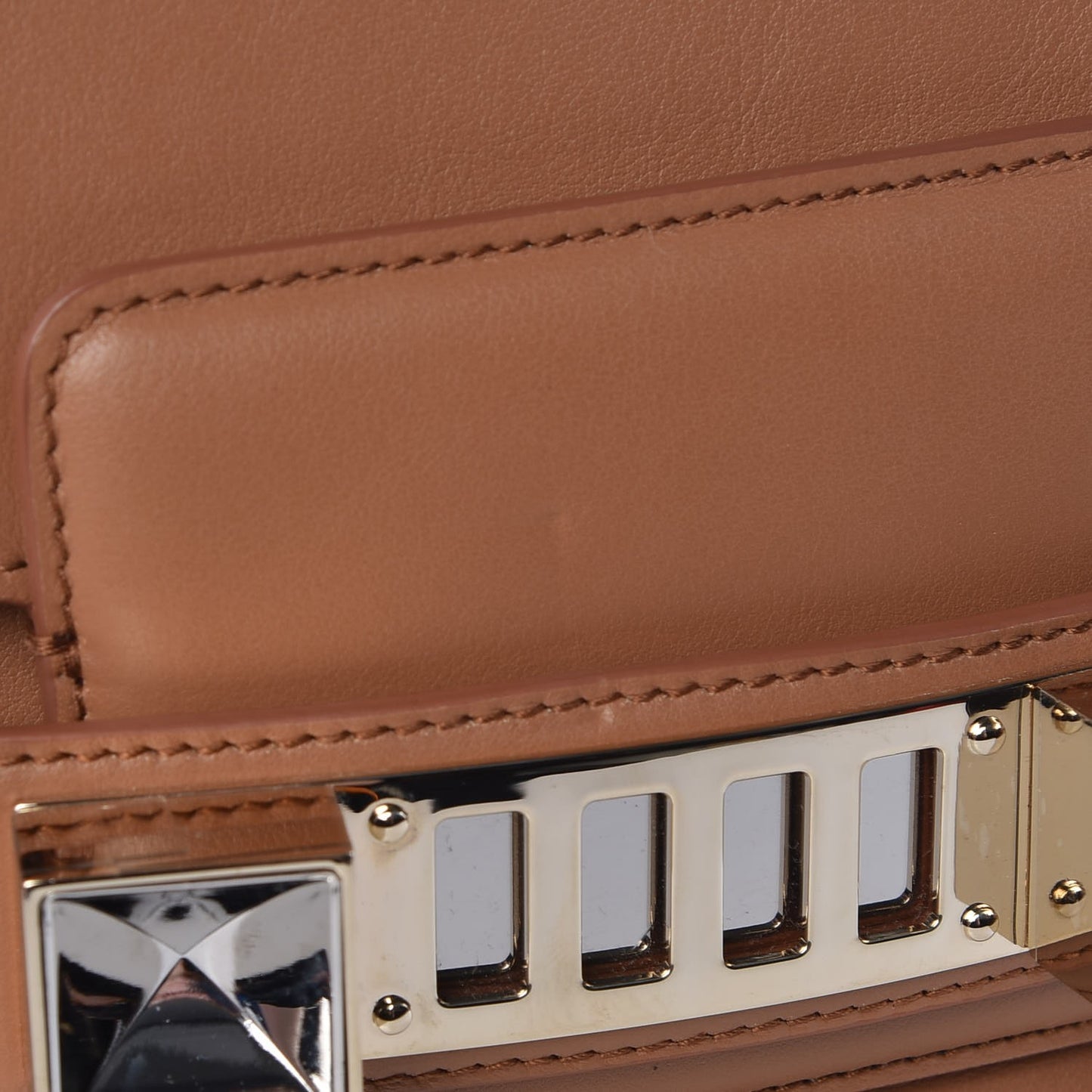 Calfskin PS11 Tiny Shoulder Bag Biscotti