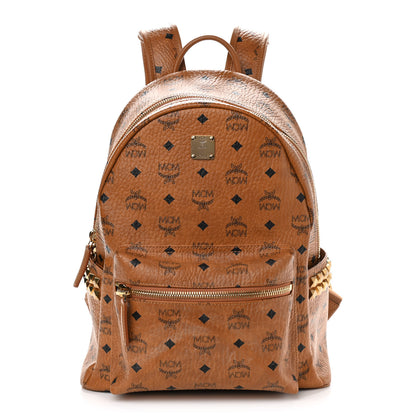 MCM Visetos Small Side Stud Stark Backpack Cognac 1 of 9