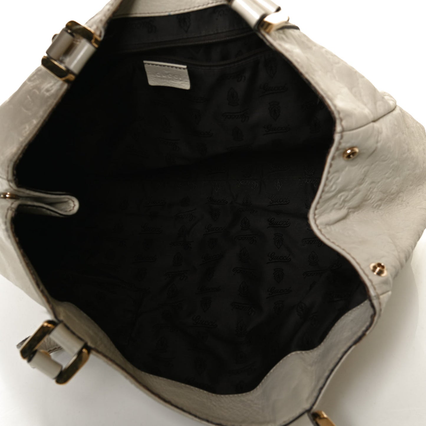 Guccissima New Ladies Web Tote Off White