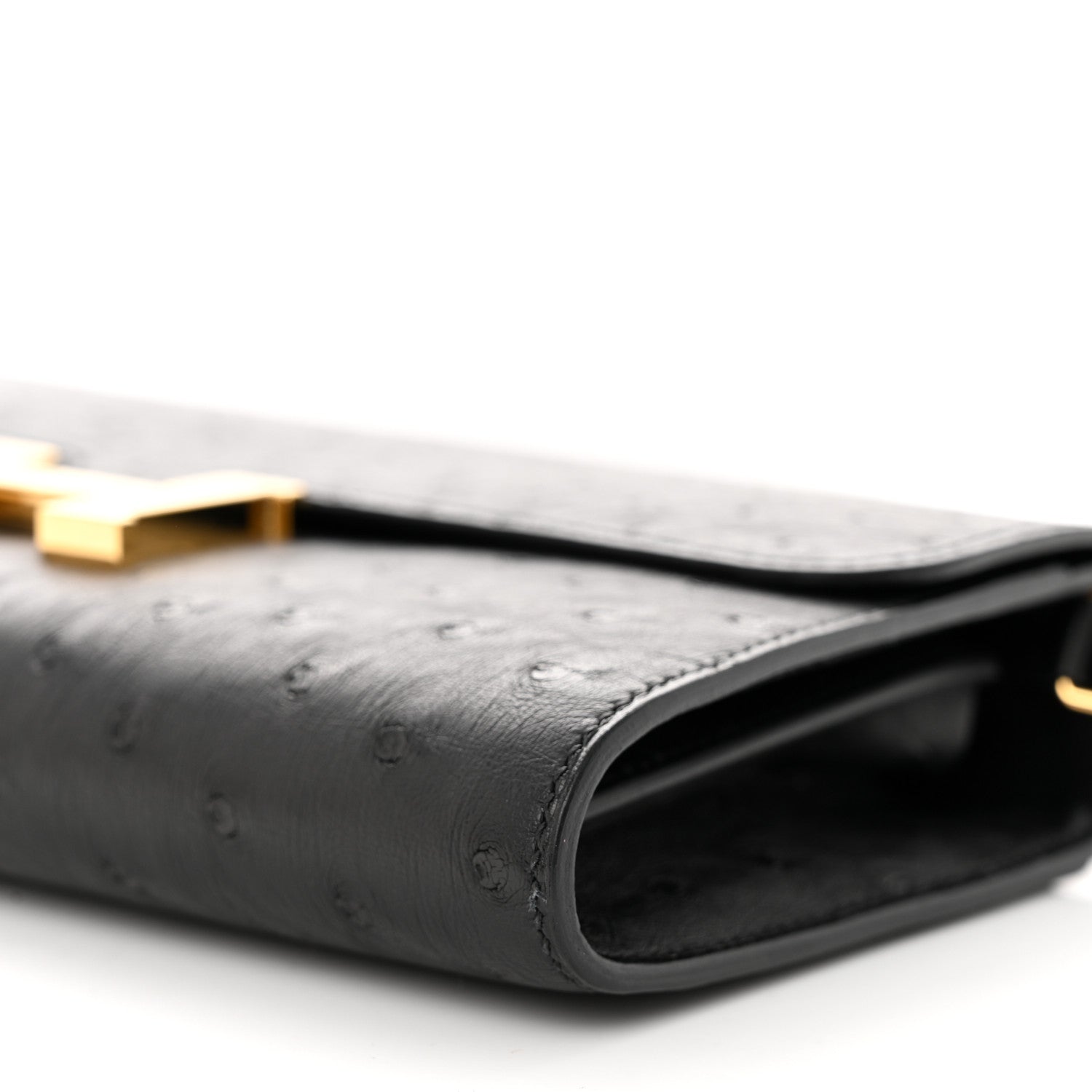 Hermes Ostrich Constance Long Wallet To Go Black 12 of 12