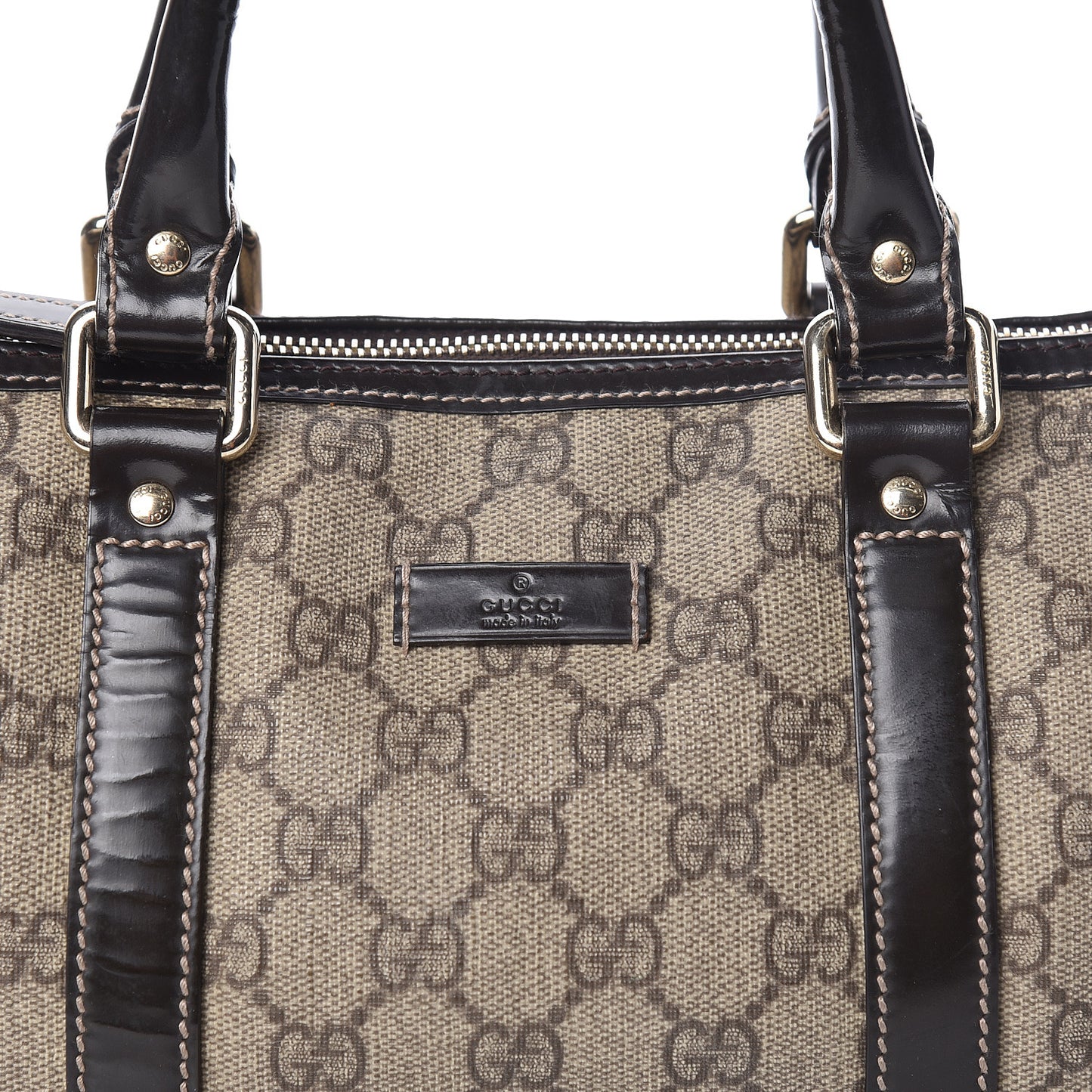 GG Plus Monogram Small Joy Boston Dark Brown