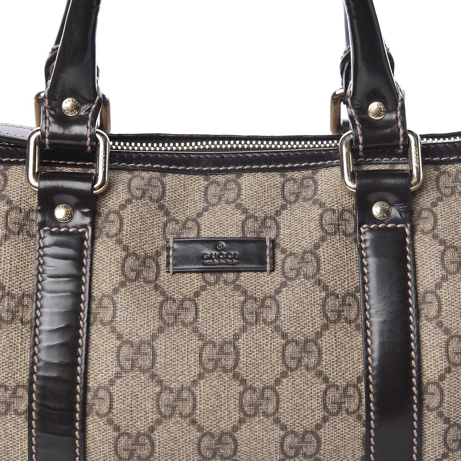 Gucci GG Plus Monogram Small Joy Boston Dark Brown 10 of 10