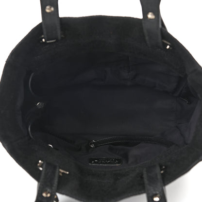 Chanel Coated Canvas Quilted Small Paris Biarritz Tote Black 5 of 14