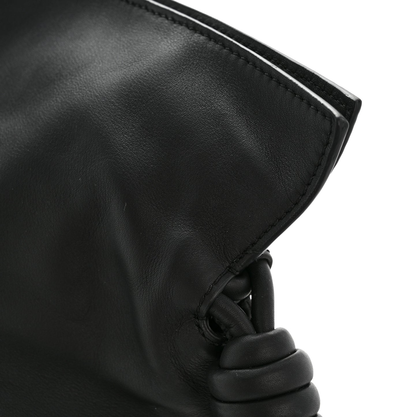 Nappa Medium Flamenco Knot Bag Black