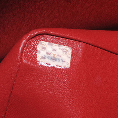 Chanel Lambskin Vintage Jumbo CC Flap Red 8 of 8