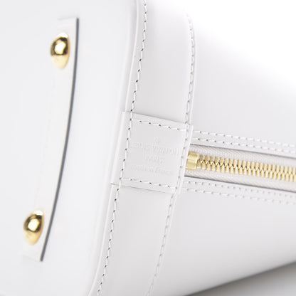 Louis Vuitton Smooth Calfskin Signature Alma PM White 9 of 10