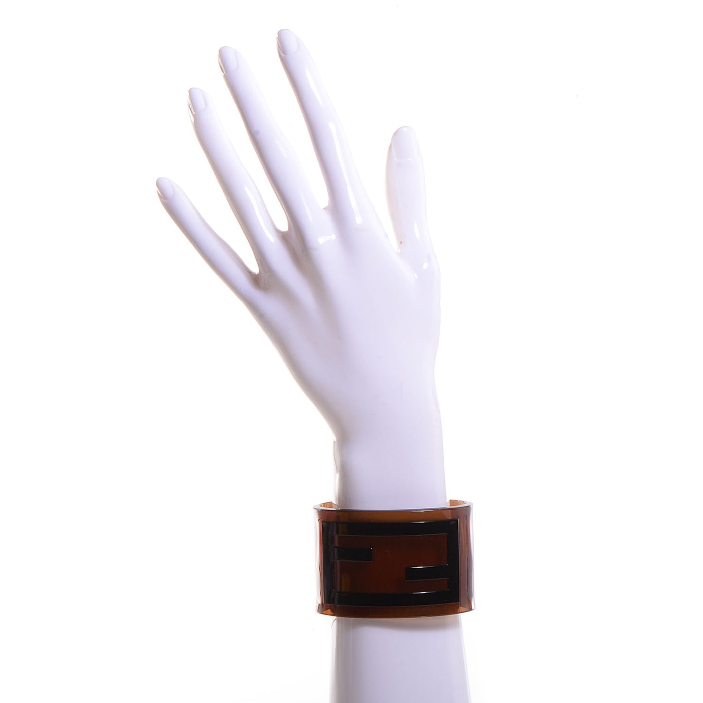 Resin FF Logo Cuff Bracelet Gold