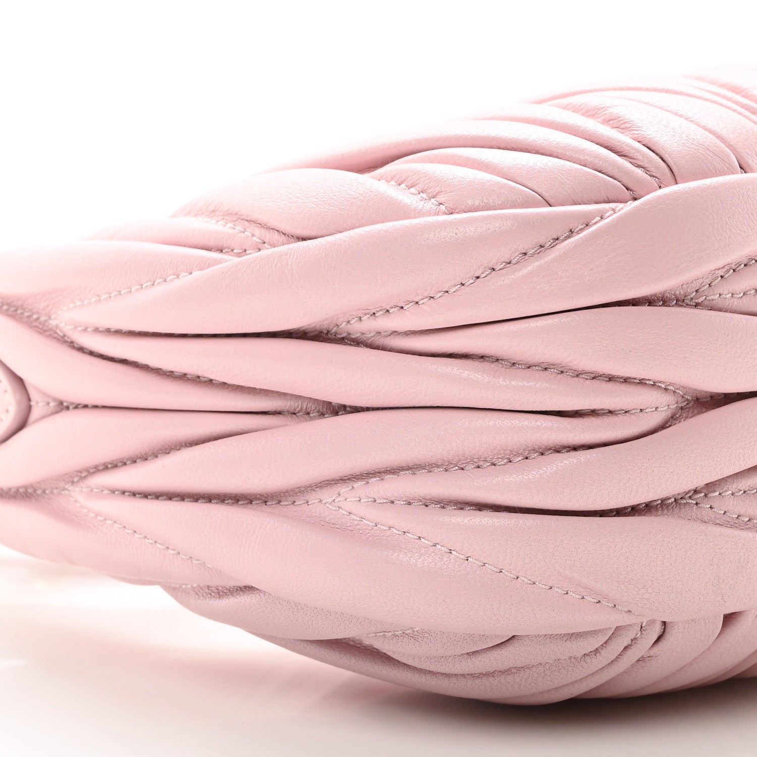 Miu Miu Nappa Matelasse Mini Wander Hobo Alabaster Pink 9 of 10