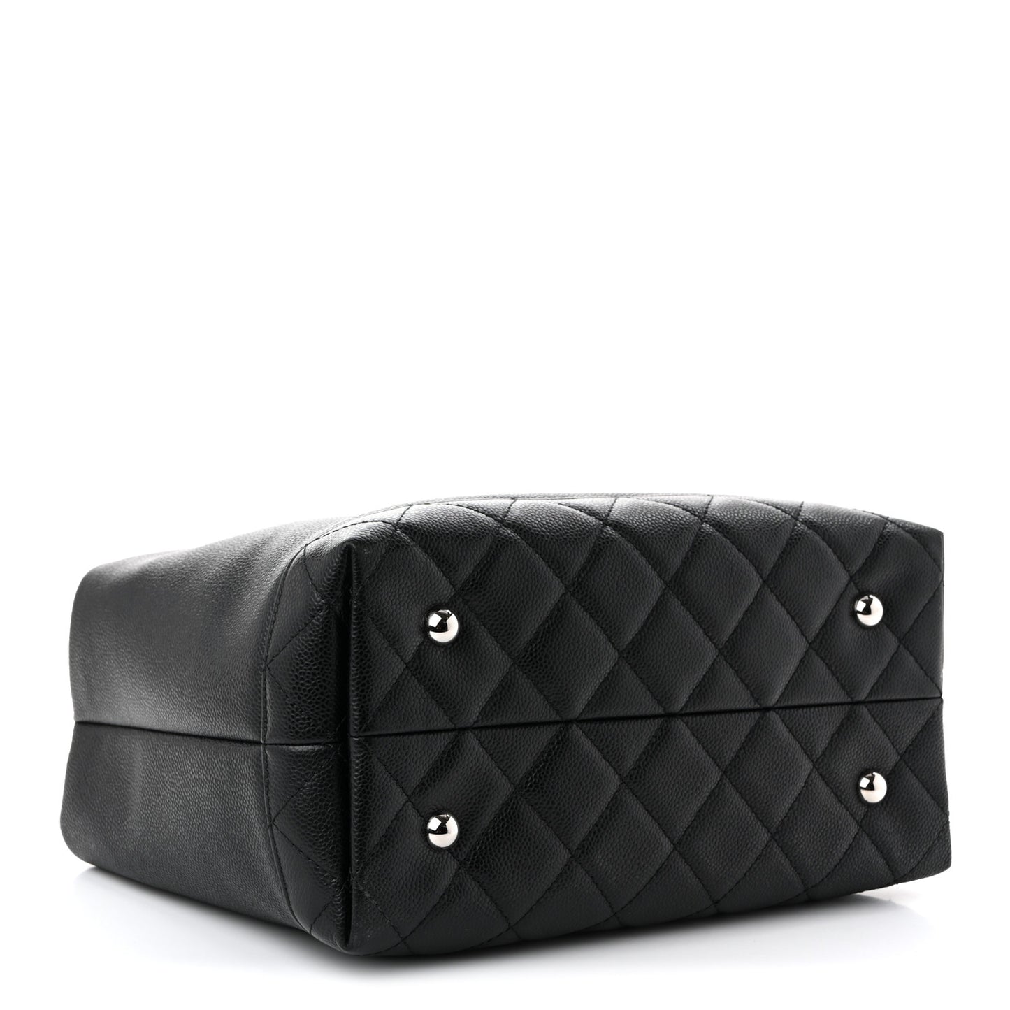 Soft Caviar CC Medium Top Handle Tote Black