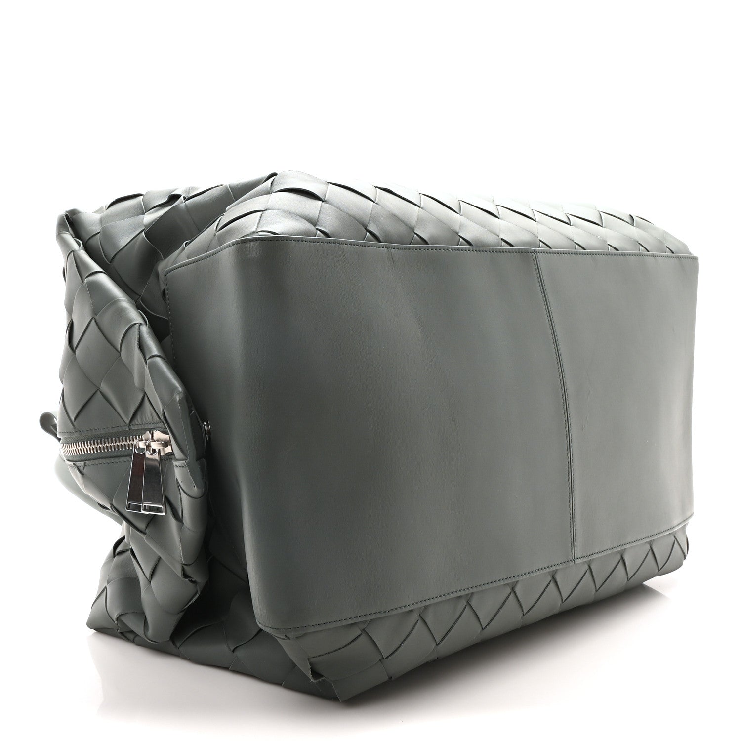 Bottega Veneta Nappa Maxi Intrecciato Large Duffel Grey 4 of 9