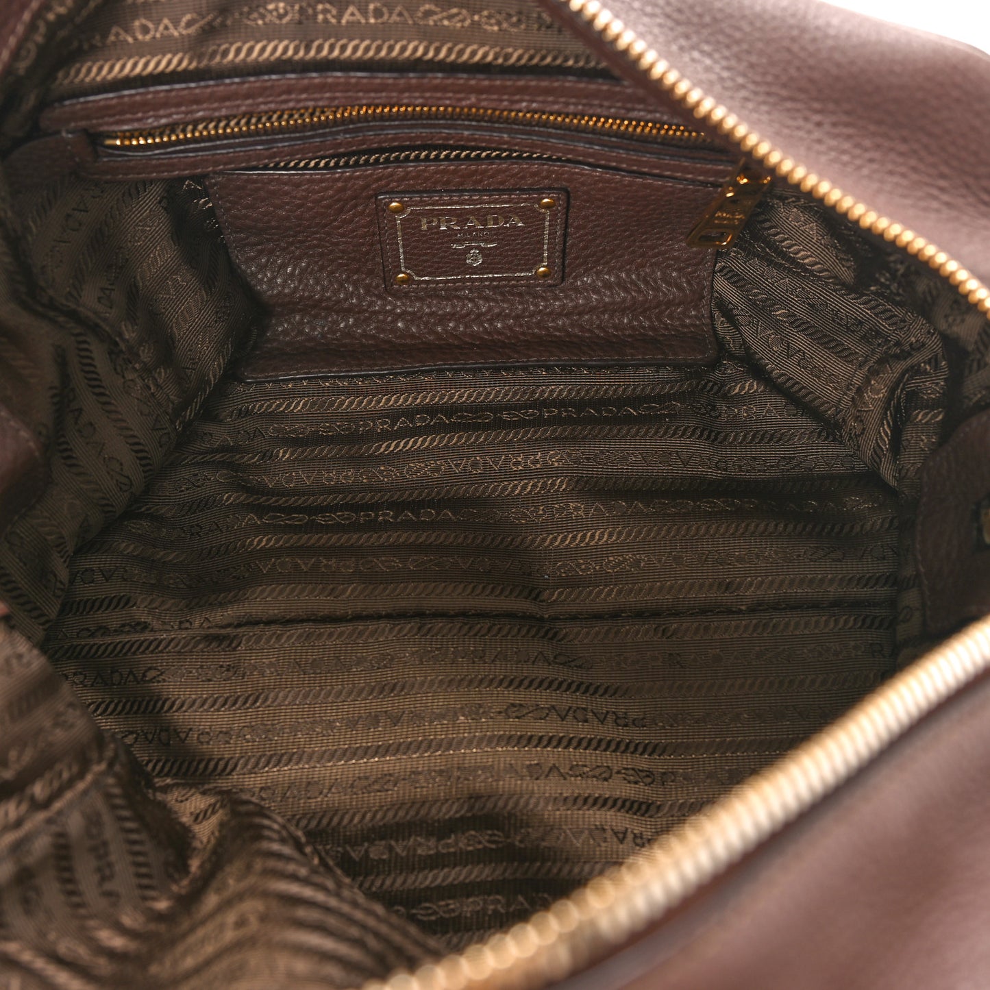 Vitello Daino Shopping Satchel Dark Brown