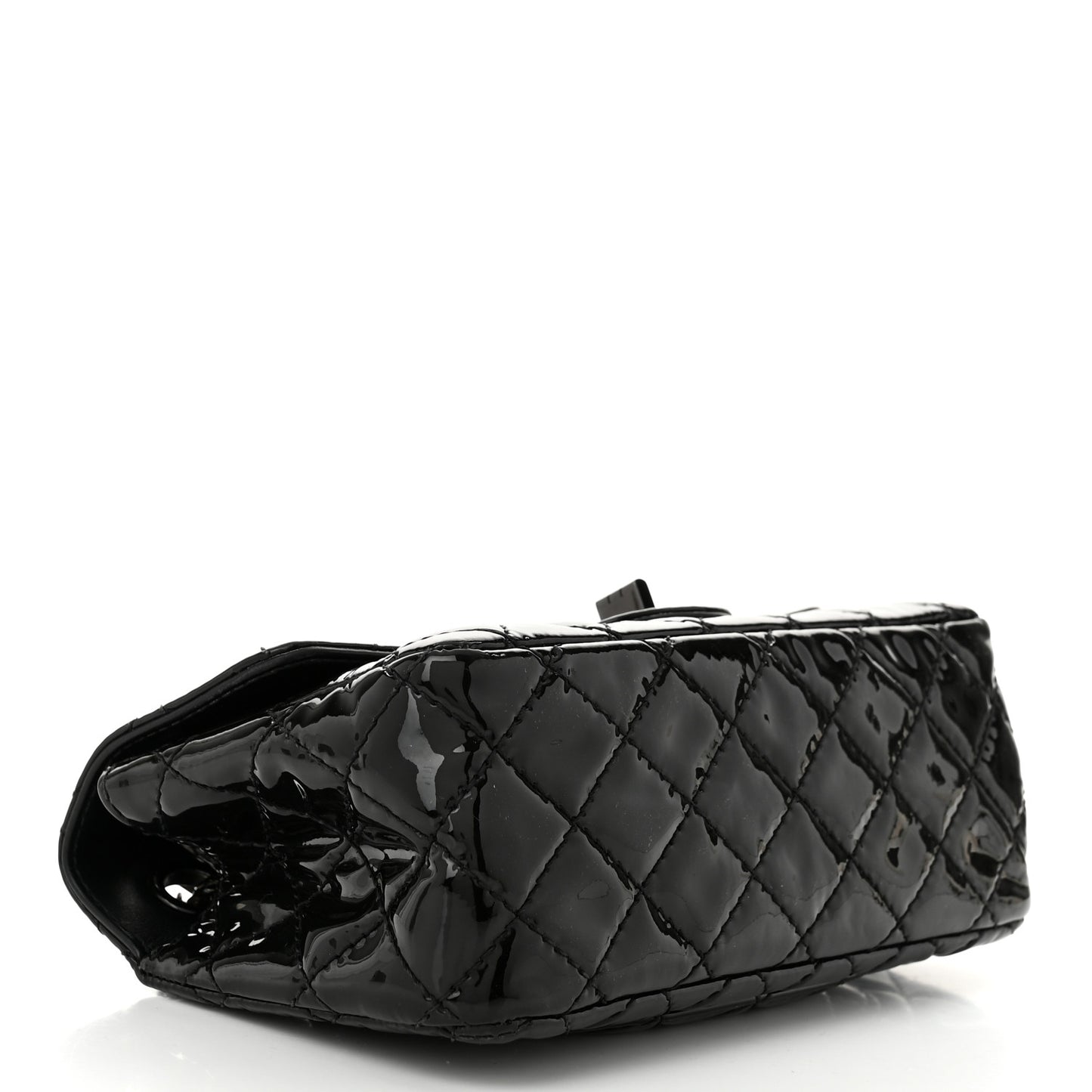 Patent Calfskin Quilted 2.55 Reissue Mini Flap So Black