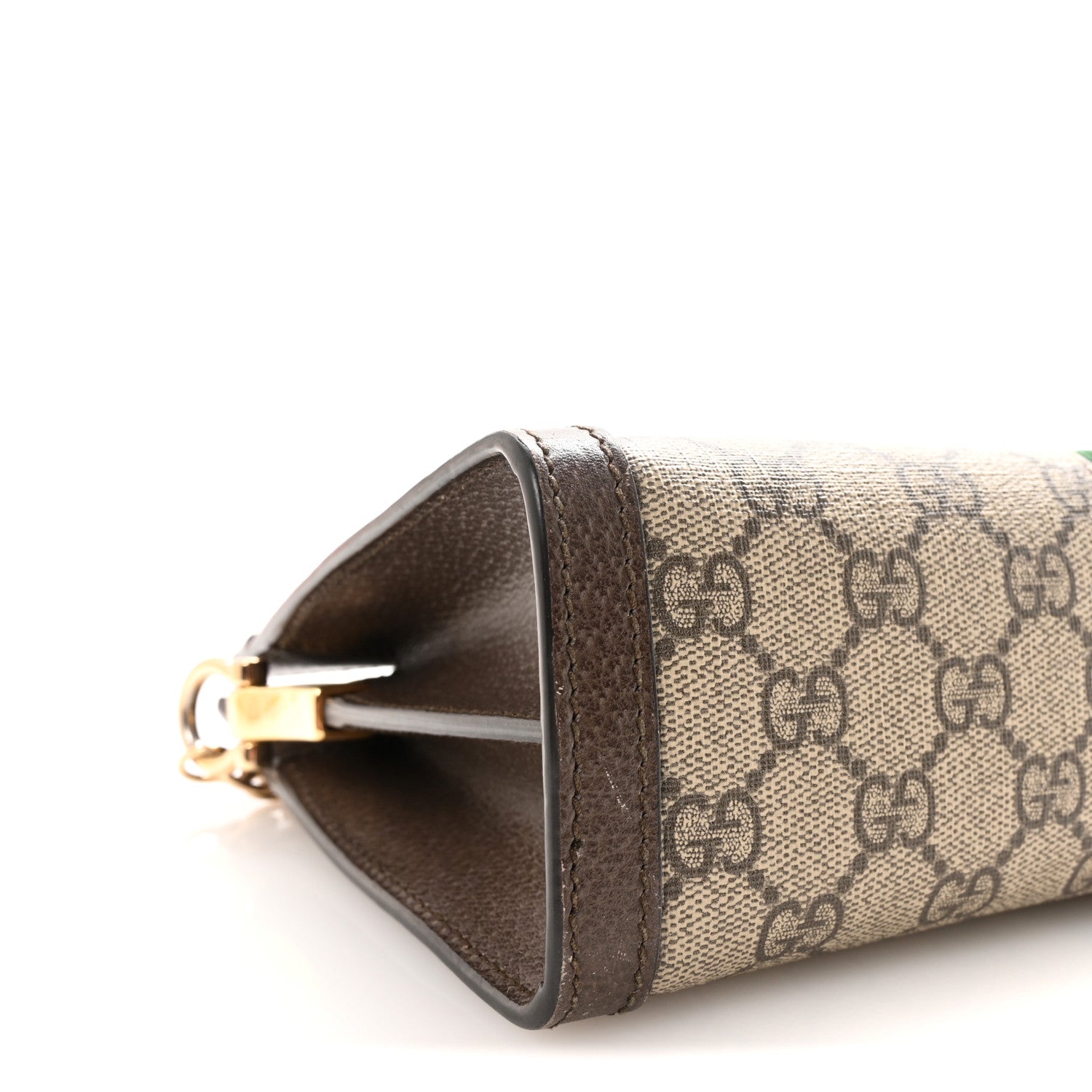 Gucci GG Supreme Monogram Web Small Ophidia Chain Shoulder Bag Brown 9 of 10