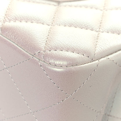 Chanel Iridescent Lambskin Quilted Medium Double Flap Ivory 12 of 13