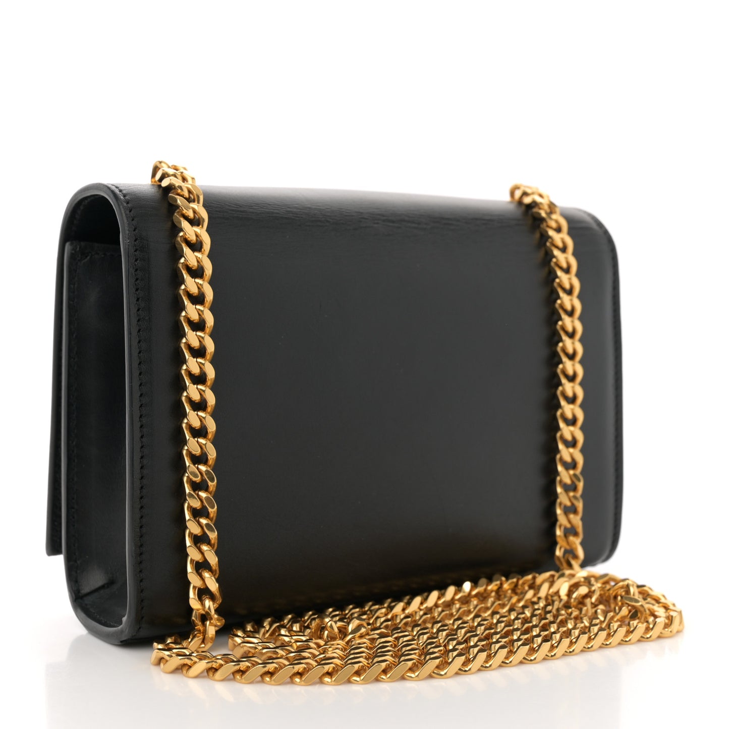 Calfskin Small Classic Monogram Kate Tassel Satchel Black