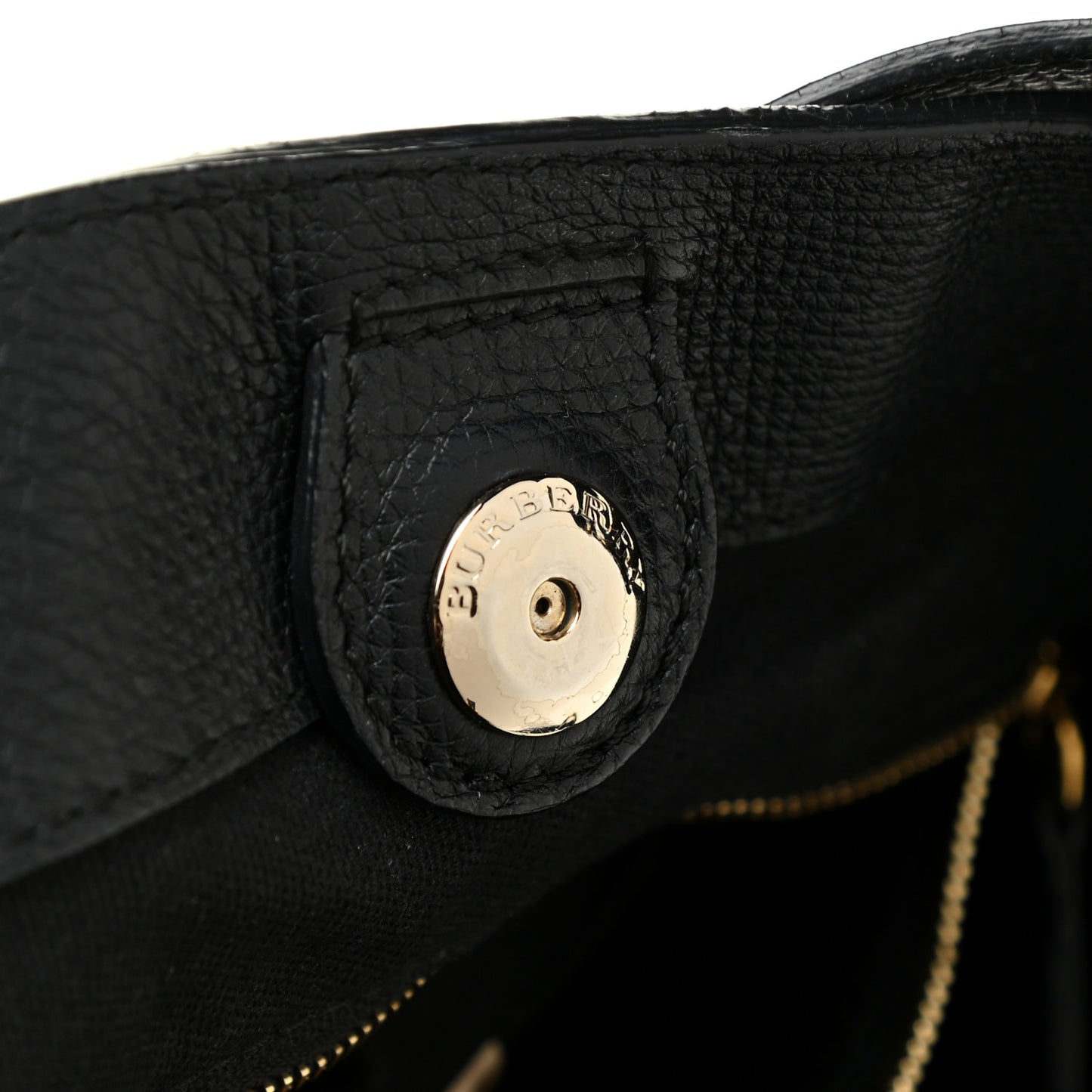 Grainy Calfskin House Check Small Canterbury Black