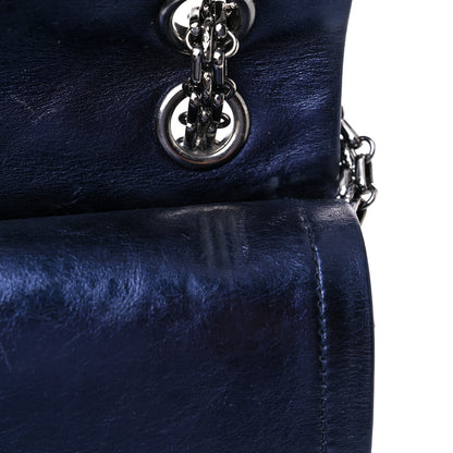 Chanel Metallic Aged Calfskin Quilted 2.55 Reissue 225 Flap Blue 12 of 21