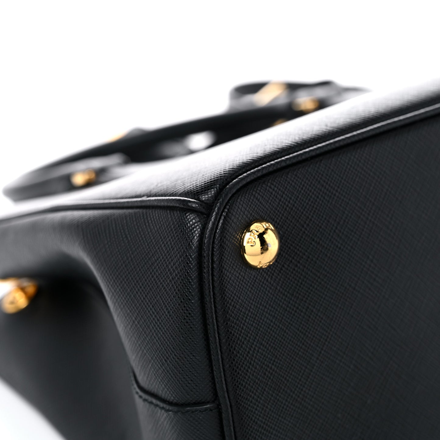 Saffiano Small Galleria Double Zip Tote Black
