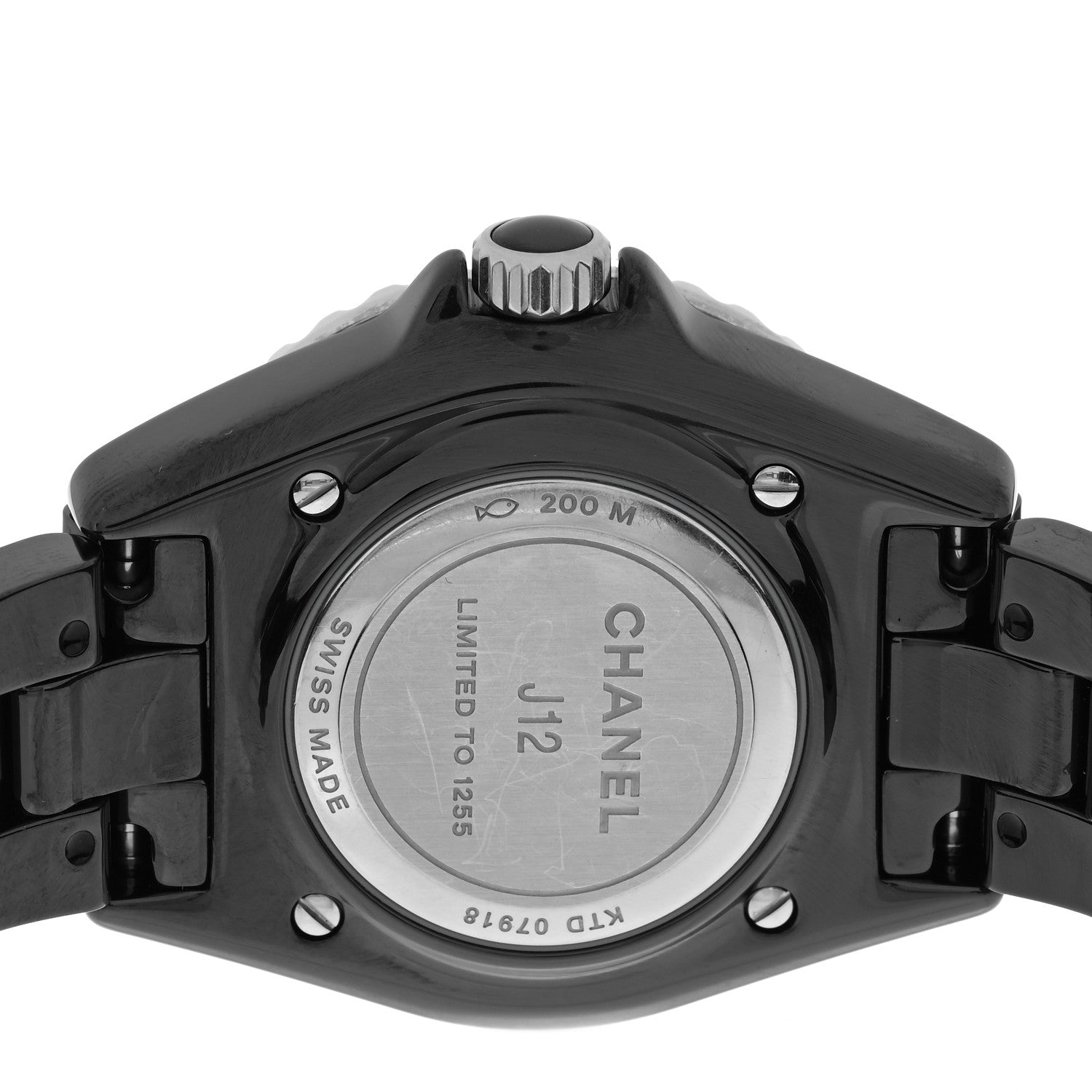 Chanel Stainless Steel Ceramic 33mm J12 Electro Quartz Watch Black 4 of 4