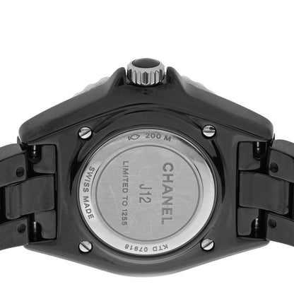 Chanel Stainless Steel Ceramic 33mm J12 Electro Quartz Watch Black 4 of 4