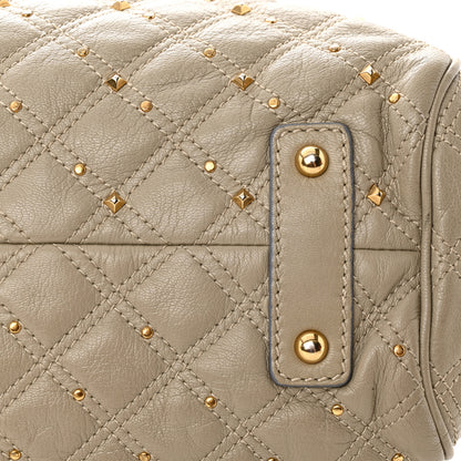 Marc Jacobs Calfskin Quilted Studded Stam Grey 15 of 24