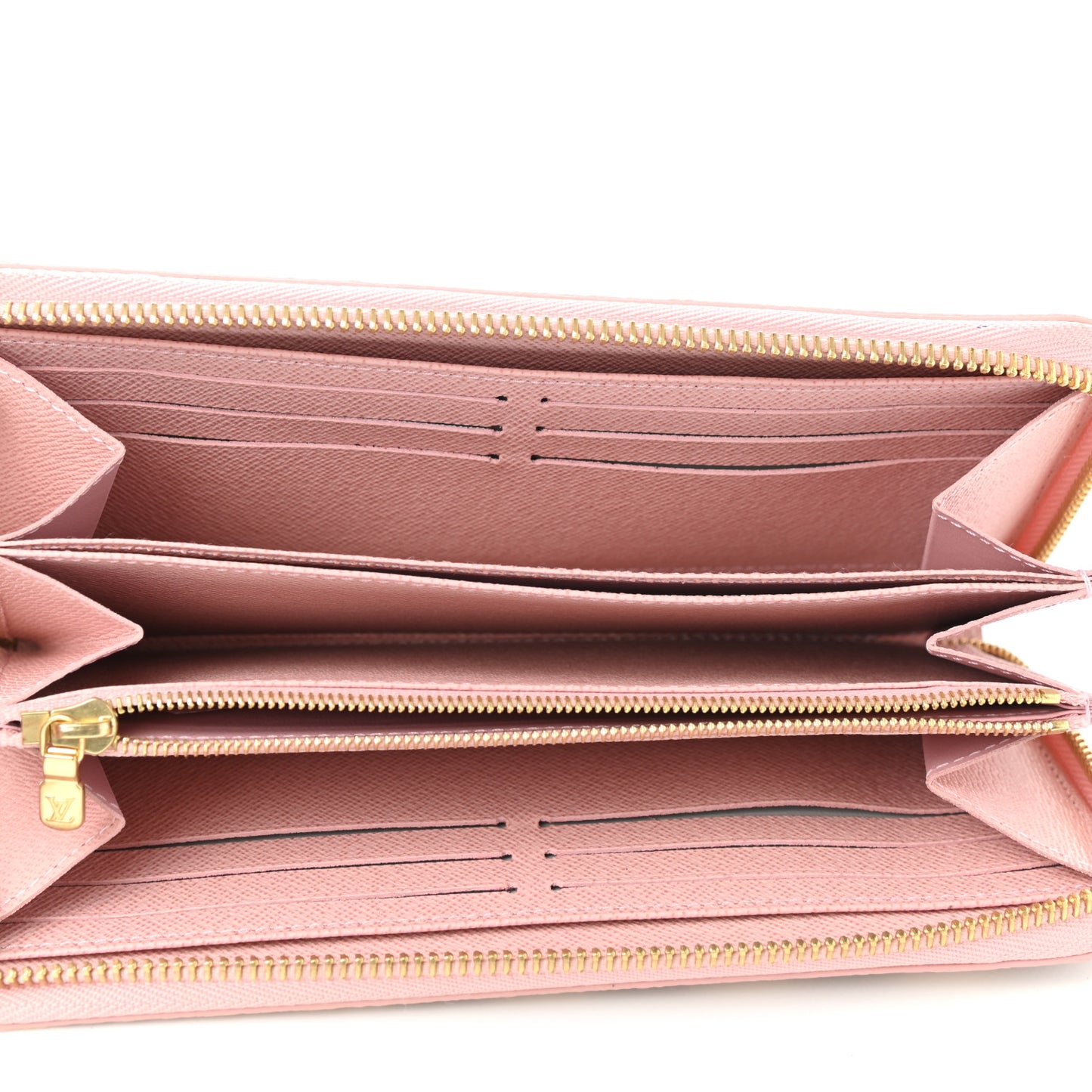 Damier Azur Zippy Wallet Rose Ballerine