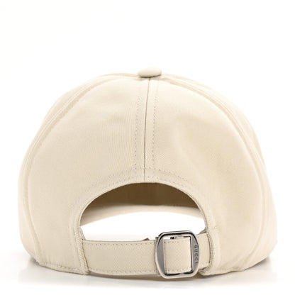Gucci Cotton Embroidered Logo Baseball Hat S Ivory 6 of 9