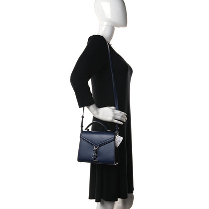 Saint Laurent Calfskin Monogram Mini Cassandra Top Handle Bag Blue 2 of 9