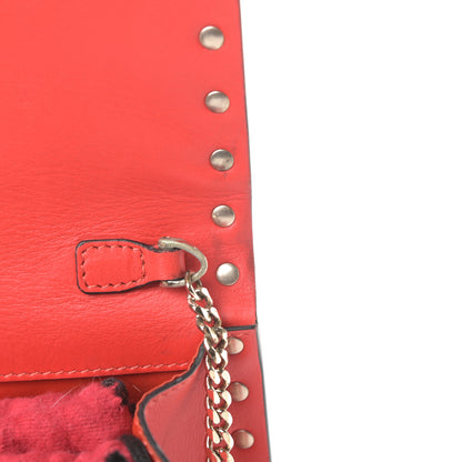 Valentino Garavani Vitello Mini Rockstud Chain Flap Crossbody Bag Deep Orange 11 of 15