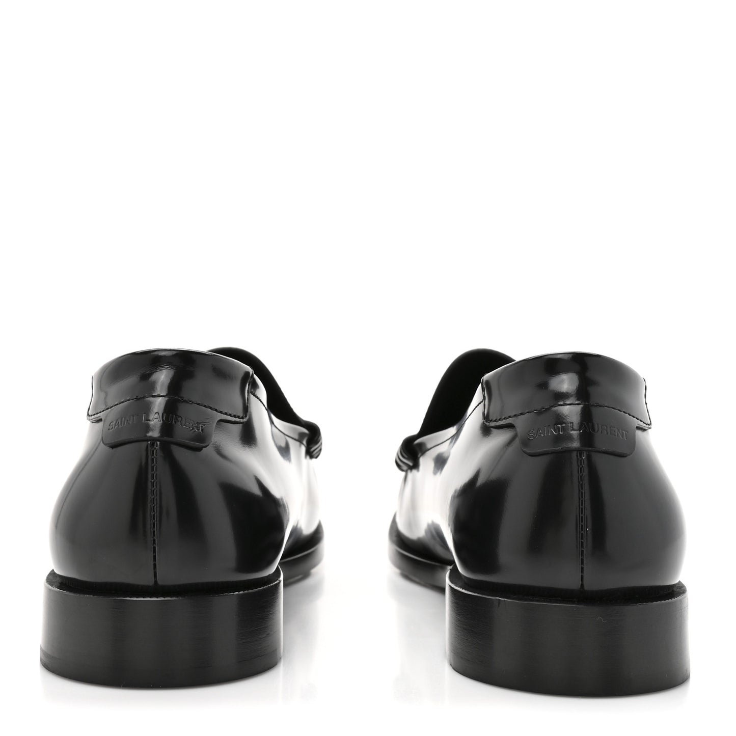 Calfskin Mens Penny Loafers 44.5 Black