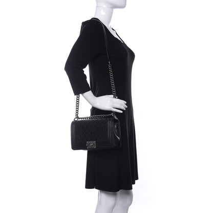 Chanel Lambskin Quilted Medium Boy Flap Black 2 of 16
