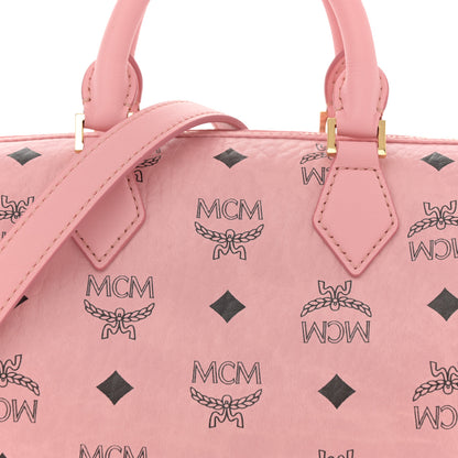 MCM Visetos Small Ella Boston Bag Soft Pink 8 of 10