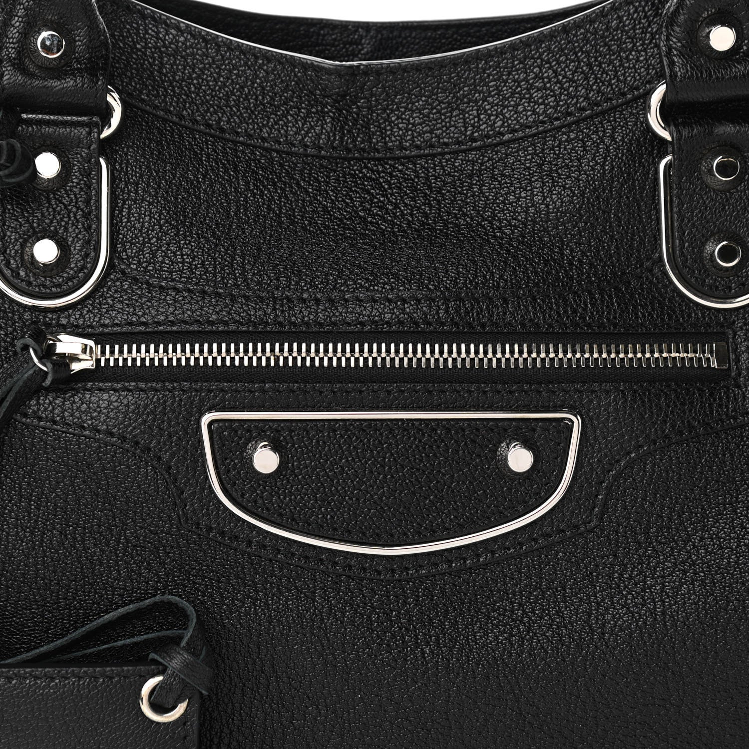 Balenciaga Chevre Silver Metallic Edge Hardware City Black 7 of 9