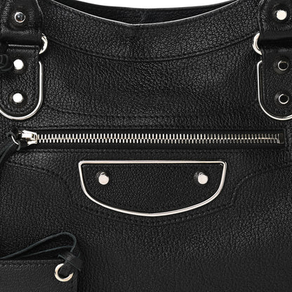 Balenciaga Chevre Silver Metallic Edge Hardware City Black 7 of 9