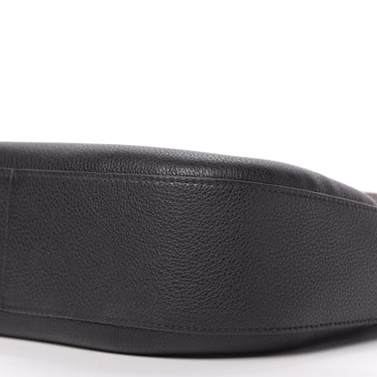 Prada Vitello Daino Zippered Messenger Hobo Black 7 of 10