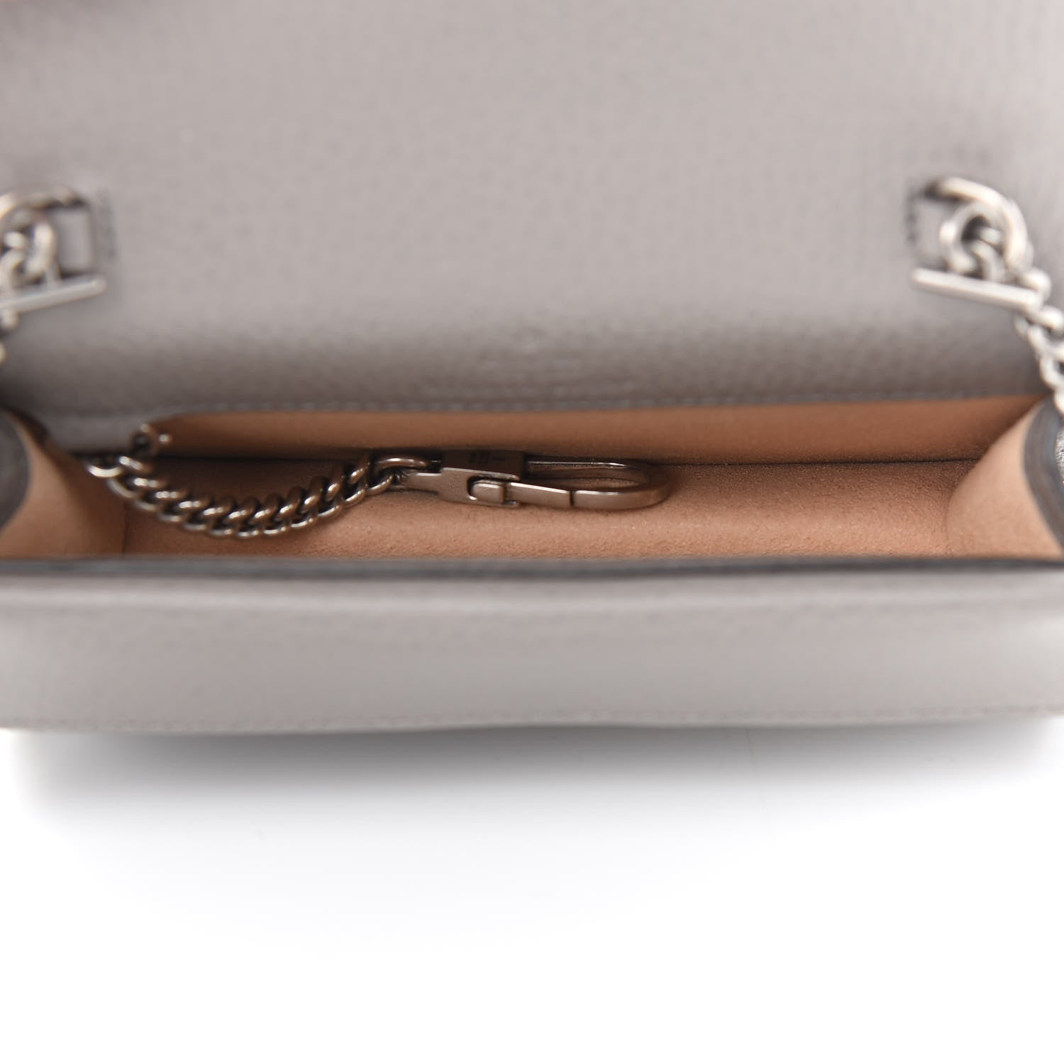 Gucci Dollar Calfskin Crystal Super Mini Dionysus Shoulder Bag Dusty Grey Black Diamond 5 of 8