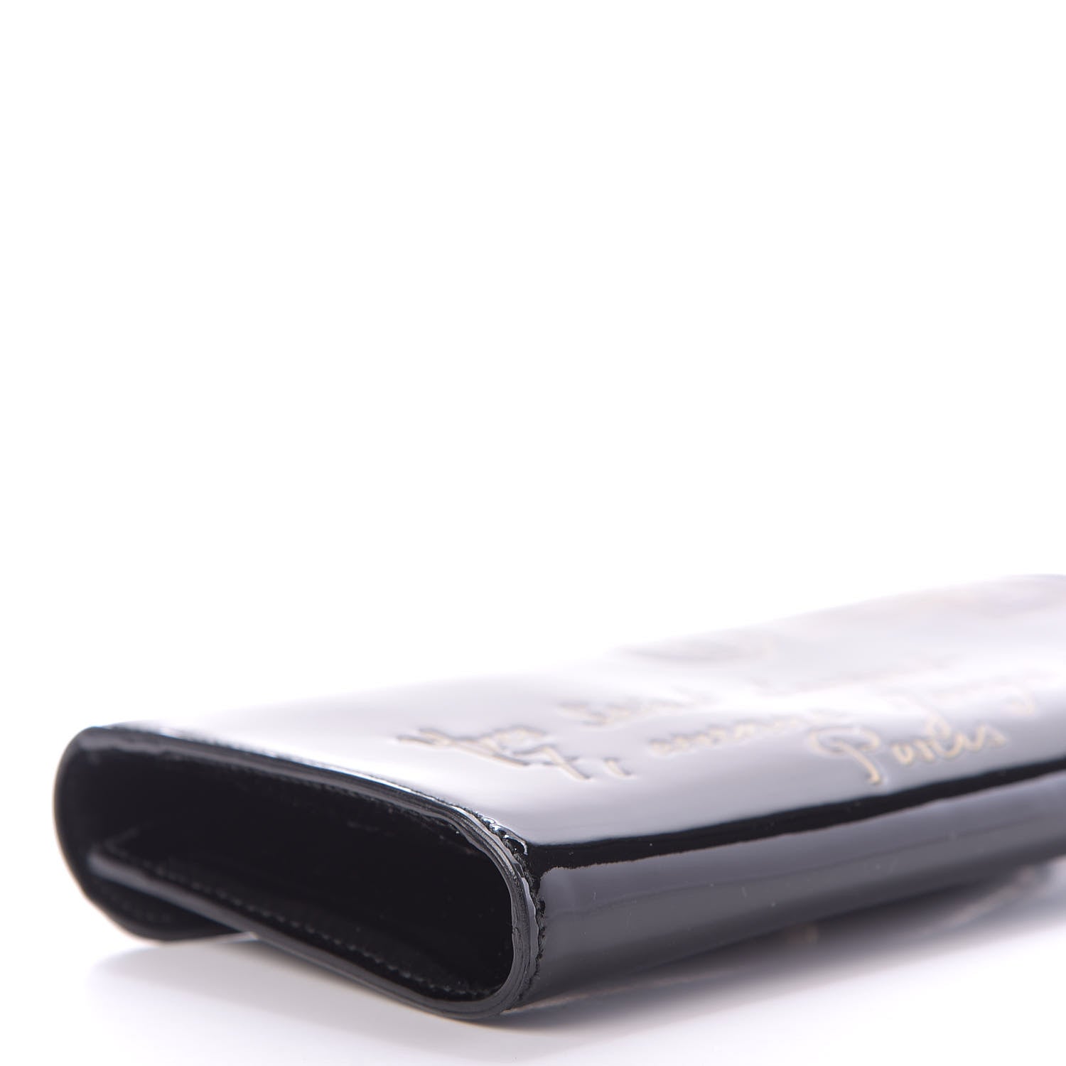 Saint Laurent Patent Y-Mail Clutch Black 9 of 10