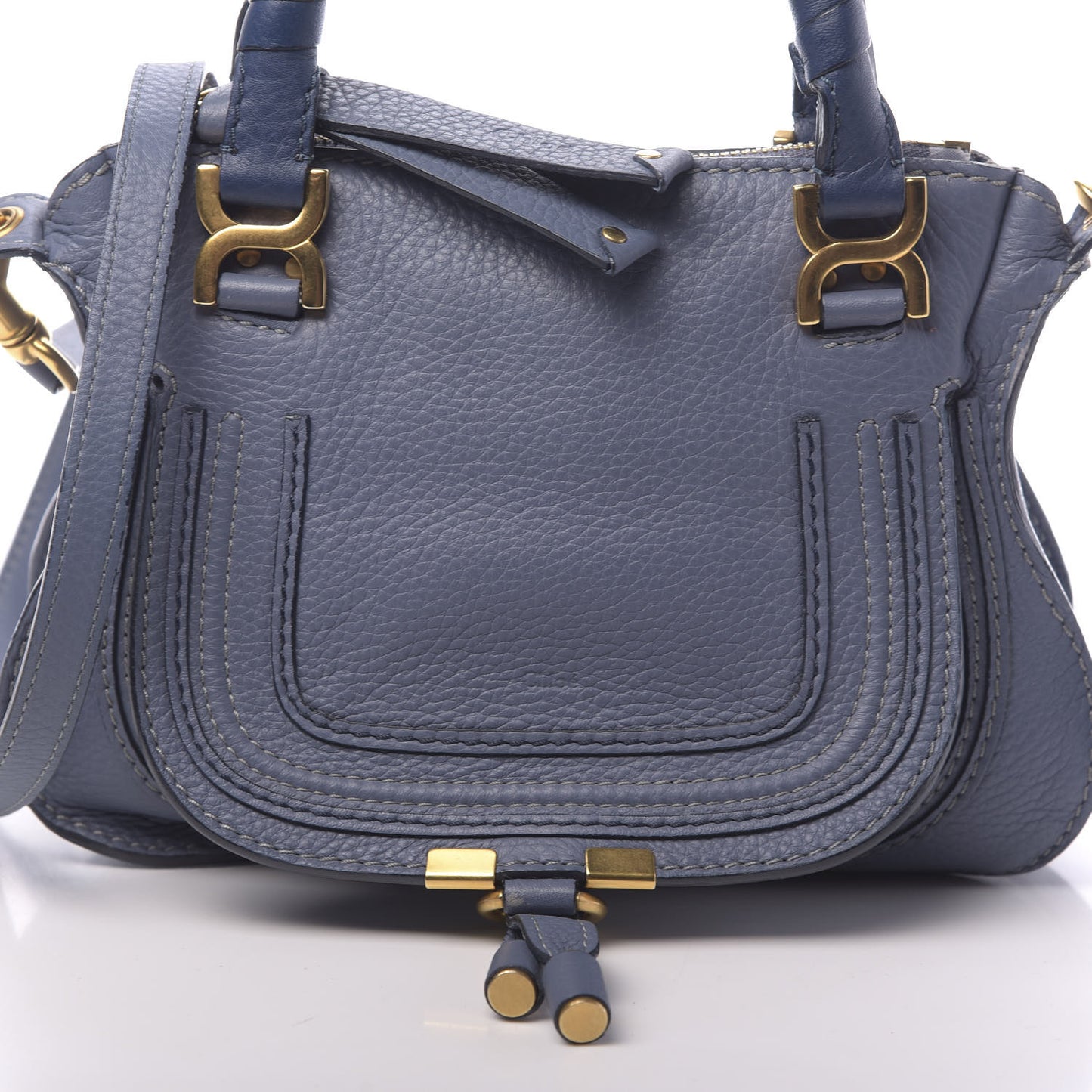 Calfskin Mini Marcie Satchel Street Blue
