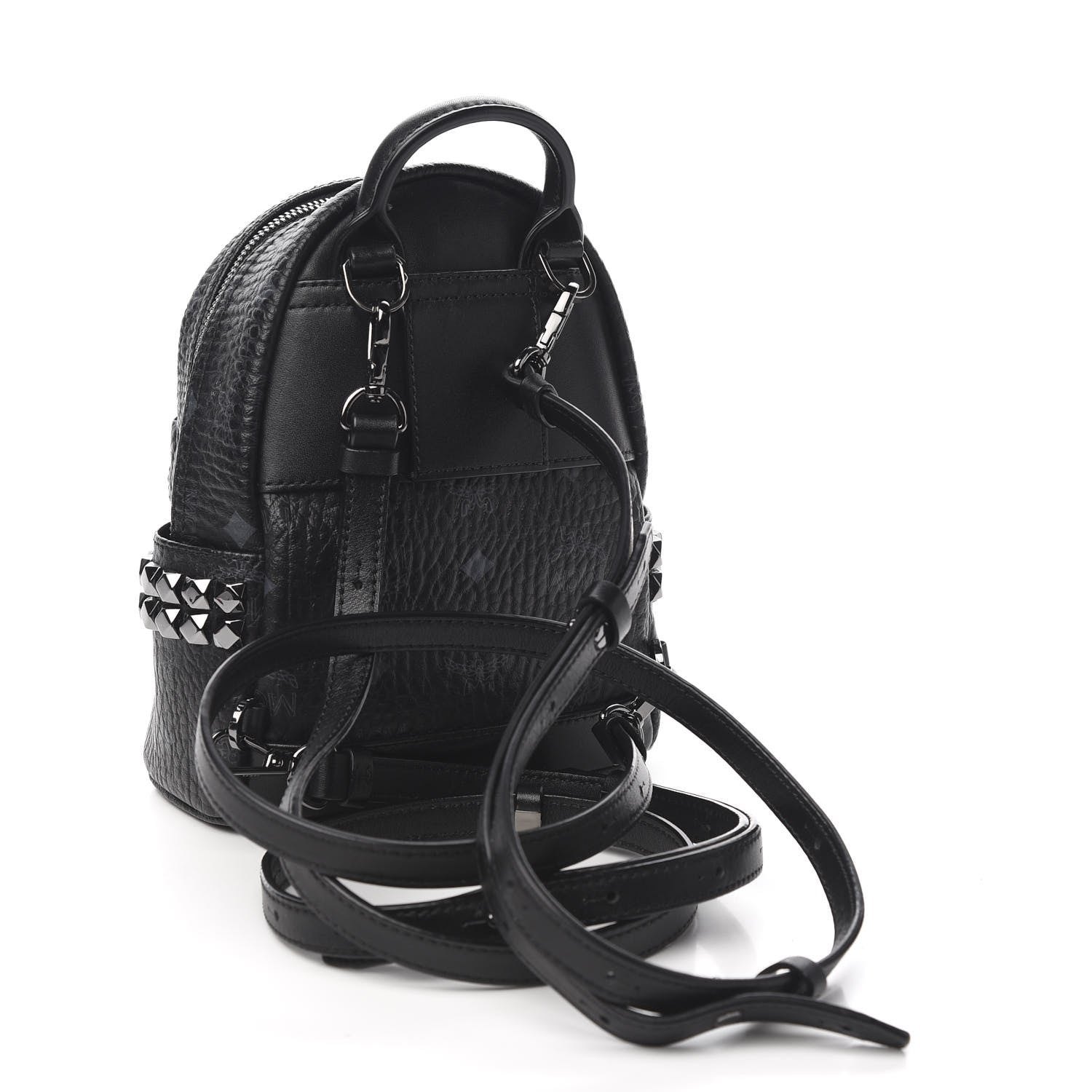 MCM Visetos Side Stud X-Mini Stark Bebe Boo Backpack Black 2 of 8