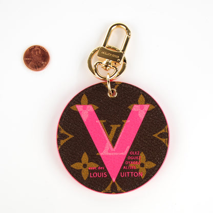 Louis Vuitton Monogram Illustre V Bag Charm Key Ring Grenade 2 of 6