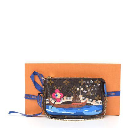 Louis Vuitton Monogram 2019 Christmas Animation Mini Venice Pochette Accessories Blue 9 of 9