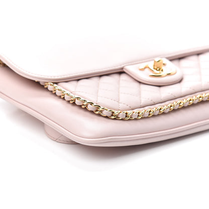 Chanel Lambskin Quilted Large CC Unchained Crossbody Light Pink 9 of 10